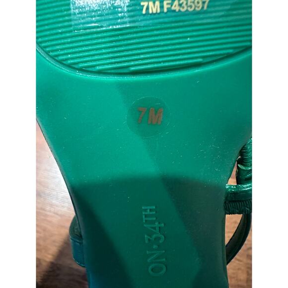 On 34th Women’s Cloverr Strappy Block Heel Sandals Green Size 7 NWT - Picture 8 of 10